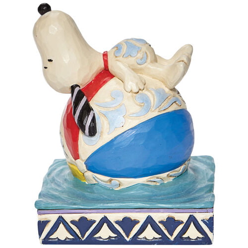 New JIM SHORE PEANUTS Snoopy Figurine BASEBALL PLAYER PUPPY DOG Statue FOLK ART 